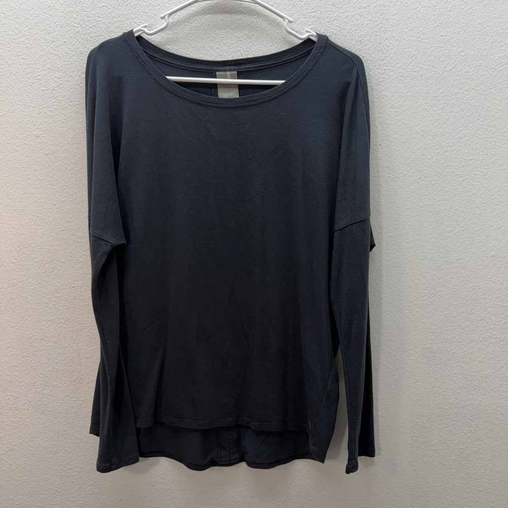 Calia Carrie Underwood Black Long Sleeve Athletic‎ Top Boat Neck Women's S